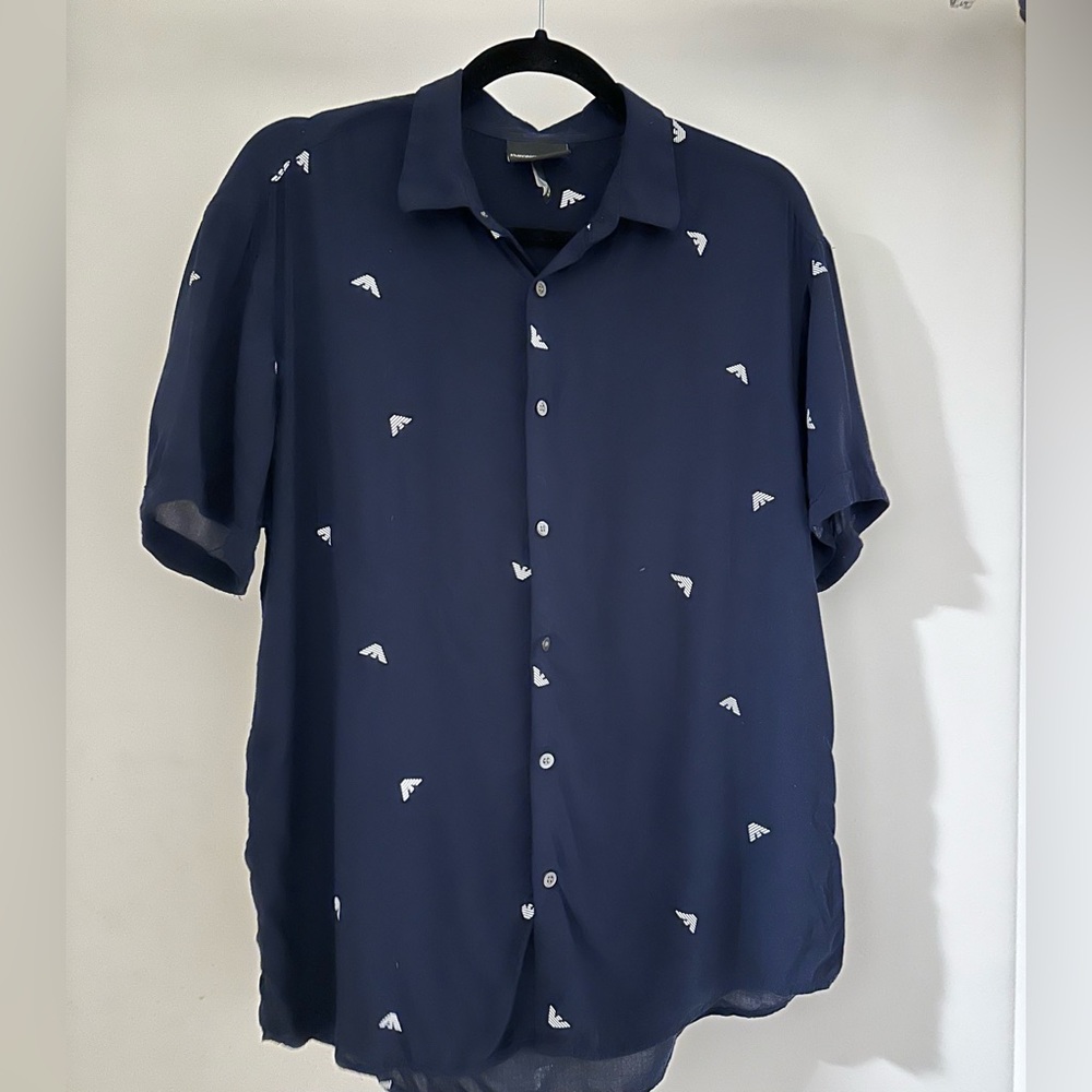 Emporio Armani slim fit logo shirt